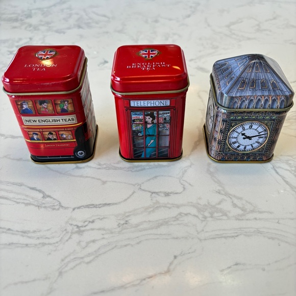 English Tea tins - set of three. - Picture 2 of 8